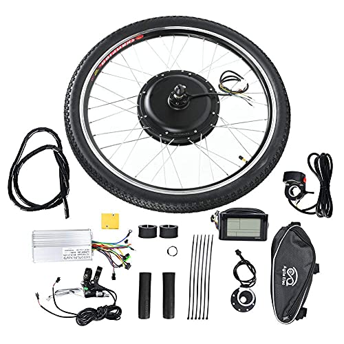 Kit de conversión de Bicicleta eléctrica de 26 Pulgadas, Kit de conversión de Motor de Cubo de 48 V y 1000 W con medidor para Bicicleta de montaña, Bicicleta de Carretera