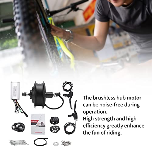 Kit de conversión de bicicleta eléctrica, KT-900S sin ruido 36V 500W Kit de motor de cubo de rueda trasera Kit de motor de cubo de bicicleta eléctrica para rueda de 12G(Radios de 20 pulgadas 12G)