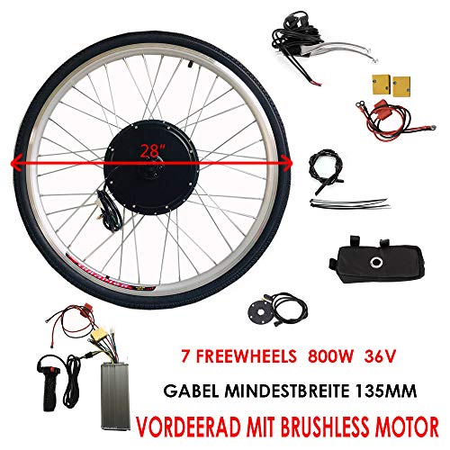 Kit de conversión de motor trasero E-bike de 28 "Kit de conversión de bicicleta eléctrica 800W para rueda trasera
