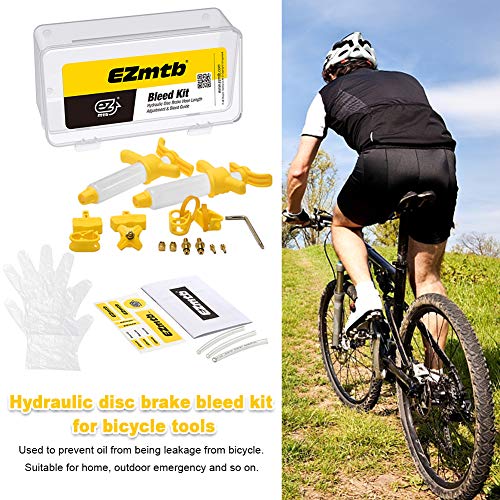 Kit de herramientas para bicicleta, kit de purga de freno de disco hidráulico de bicicleta, kit de llenado de aceite mineral de freno de disco compatible con Sram y Avid)