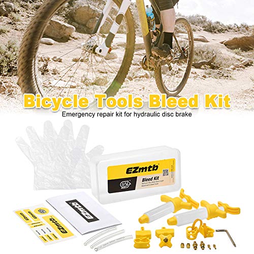 Kit de herramientas para bicicleta, kit de purga de freno de disco hidráulico de bicicleta, kit de llenado de aceite mineral de freno de disco compatible con Sram y Avid)