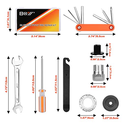 Kit de herramientas para mecánico de bicicletas, QKURT Kit de herramientas de reparación de mecánico de ciclismo con estuche rígido para bicicleta de montaña Bicicleta de carretera