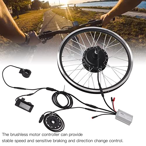Kit de Motor de Cubo de Rueda Trasera, Kit de Conversión de Bicicleta Eléctrica DIY a Prueba de Agua con Controlador para Bicicleta de Montaña