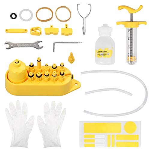 Kit de Purga de Freno de Bicicleta para EZ Shimano Tektro Magura Herramientas de Purga de Aceite de Freno de Disco Hidráulico Profesional Juego de Disco Hidráulico de Bicicleta con Caja de Transporte