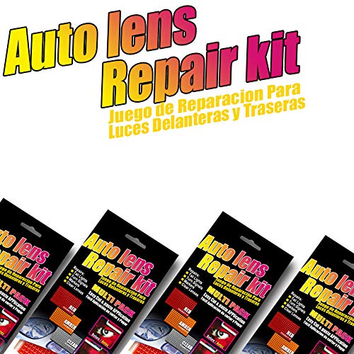 Kit de reparación de lentes para coche, paquete múltiple para reparar luces traseras, luces de giro, fabricantes y lentes transparentes.