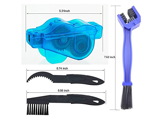 Kit limpiador de cadena de bicicleta, cadenas de limpieza fácil y rápido Scrubber Gear Brush Mantenimiento Herramienta de limpieza Set para bicicletas de carretera Bicicleta Ciclismo Mountain Bike