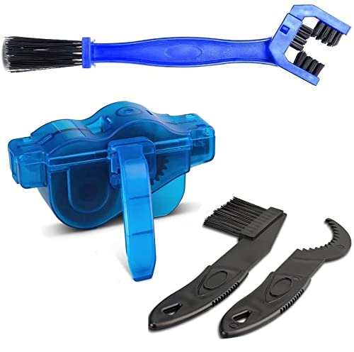 Kit limpiador de cadena de bicicleta, cadenas de limpieza fácil y rápido Scrubber Gear Brush Mantenimiento Herramienta de limpieza Set para bicicletas de carretera Bicicleta Ciclismo Mountain Bike