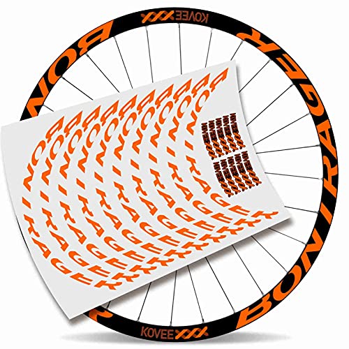Kit Pegatinas Bicicleta Stickers LLANTA Mavic Crossmax Pro Carbon 29" BTT MTB Bike (Naranja)
