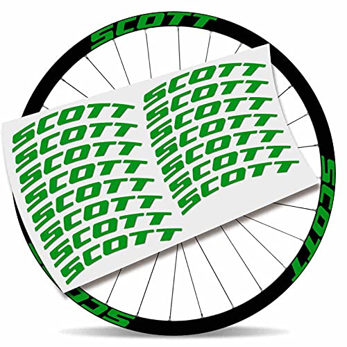 Kit Pegatinas Pegatinas Stickers LLANTA Scott 29" BTT MTB (Verde Asturias)