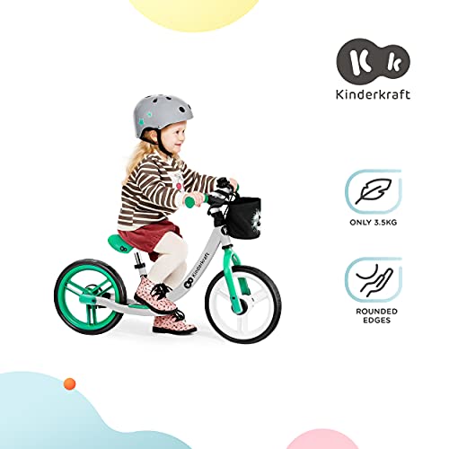 kk Kinderkraft Bicicleta sin Pedales SPACE, Sillín Ajustable, con Freno, Verde