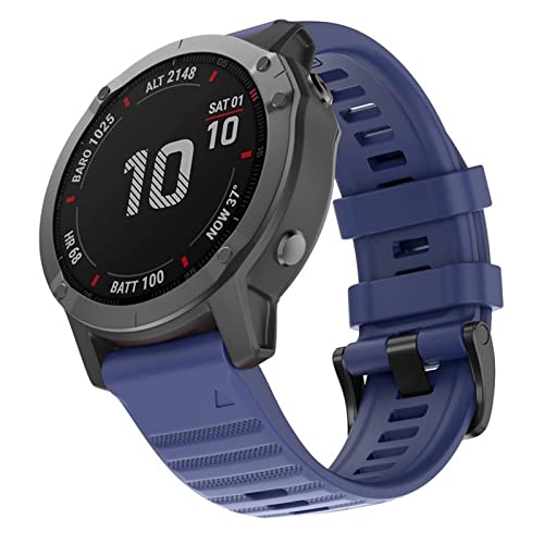 KKFA 26 22 2 0mm Correa de Reloj de Reloj for Garmin Fenix ​​6X 6 6s Pro 5S Plus 935 3 Hora Mire la Correa de Banda de muñeca de Silicona de liberación rápida.