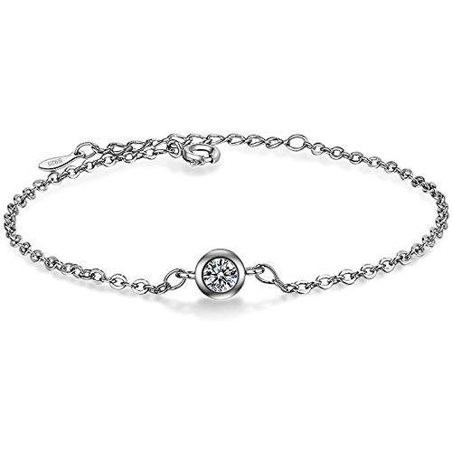 Kkoqmw Pulsera Sprint Silver Fashion Female Ornament Girl Ronda Sra. Regalo