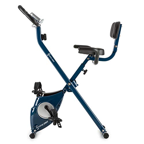 Klarfit Azura - Bicicleta Estática, Bici Fija con Ordenador de Entrenamiento, Medidor de Pulso, 8 Niveles de Resistencia, Volante de inercia 3 kg, Máx. 100 kg, Blanco