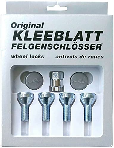 KLEEBLATT - Candado de llanta M12 x 1,5 x 25 mm, unión cónica, incluye adaptador, candados para llantas, pernos de seguridad tipo 939, apto para Renault Nissan Dacia Fiat Mercedes