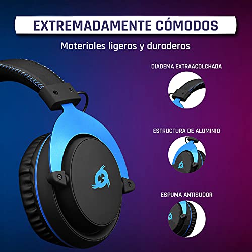 KLIM Rush - Auriculares Gaming + Diadema cómoda y Ajustable + Cascos con micrófono + Clavija Jack de 3,5 mm + NUEVOS 2022