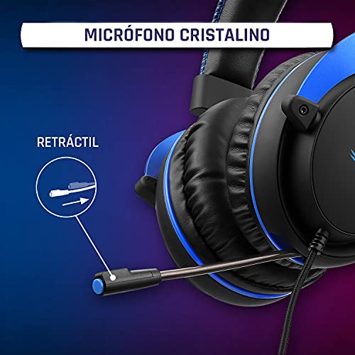 KLIM Rush - Auriculares Gaming + Diadema cómoda y Ajustable + Cascos con micrófono + Clavija Jack de 3,5 mm + NUEVOS 2022