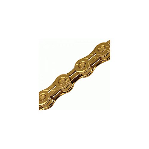  KMC Chain X-11-EL Cadena Estrecha, Unisex Adulto, Oro, 114 eslabones