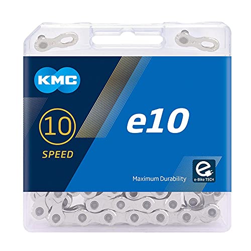 KMC E10 Cadena, Unisex Adulto, Plata, 122 Link