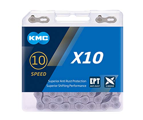 KMC X10 Ept Cadena, Unisex Adulto, Gris, 114 eslabones