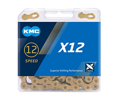 KMC X12 Ti-n Chain, Unisex, Dorado, 1/2” x 11/128”