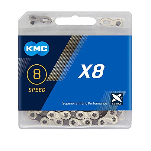 KMC X8-93 Cadena Estrecha, Unisex, Gris, 114 eslabones