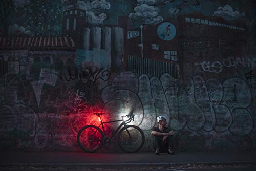 Kngo Mid Cobber Rear 10.75653, Luz de bicicleta, Iluminación trasera, LED 170 lm, Rojo/Negro