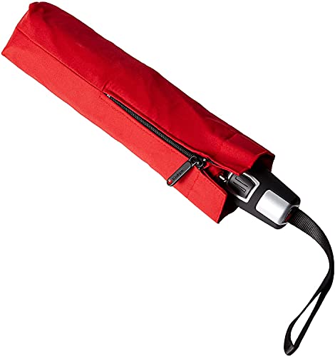 Knirps T2 Duomatic - Paraguas Abierto y Cerrado, Unisex Adulto, 878-150, Rojo, Talla única