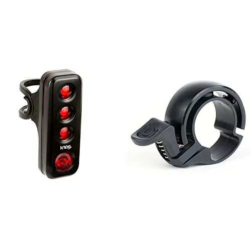 Knog Blinder Road R70 - Luz Trasera para Bicicleta, Blinder Road R70, Negro + Oi Classic - Timbro para Bicicletas, Large