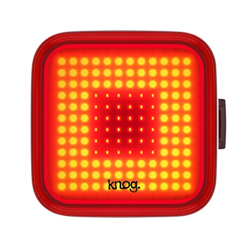 Knog Blinder Twinpack Square - Kit de iluminación Delantera y Trasera para Adulto, Unisex, Negro, Talla única