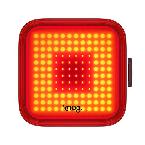 Knog Blinder Twinpack Square - Kit de iluminación Delantera y Trasera para Adulto, Unisex, Negro, Talla única