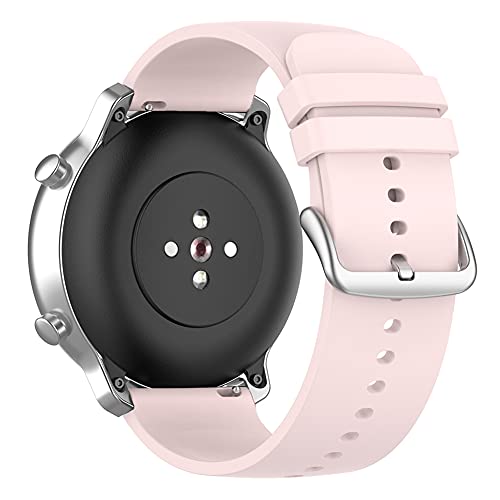 Kobmand Compatible con Correa Amazfit GTR 42mm,Correa De Reloj De Repuesto de Silicona de 20 mm para Amazfit Bip S/Bip Lite/GTS/GTR 42mm (Rosado)