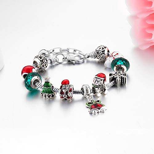 Koge Pulseras de Navidad ajustables para mujer, aleación, color