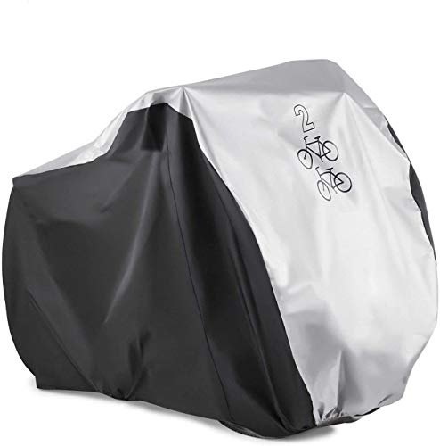 KOKOMALL Funda De Bici Impermeable Cubierta De Bicicleta Bloqueable Ligero Apto para Dos Bicicletas 200 x 75 x 110 CM