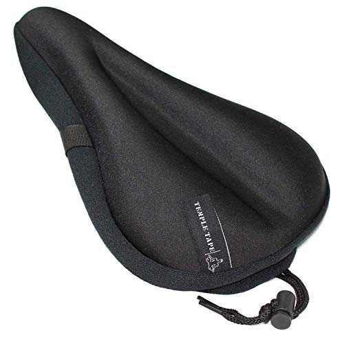 KOLOSM Cinta de templo Ultra Gel Funda para sillín de bicicleta, extra suave para Unisex-adulto negro