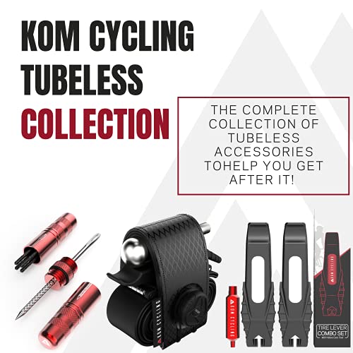 KOM Cycling - Jeringuilla para inyectar líquido «Tubeless», con herramienta de extracción de válvula Presta, para sellante