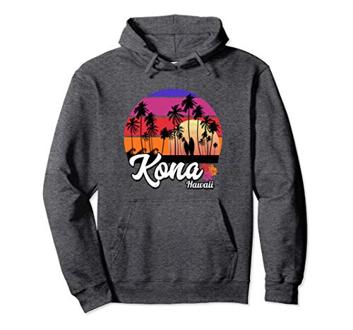 Kona Hawaii Vintage Hawaiano Sudadera con Capucha