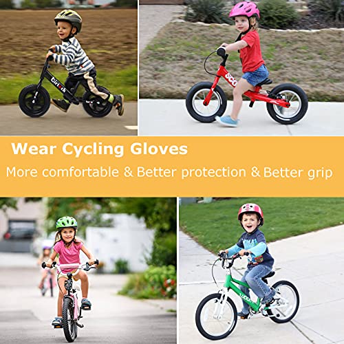 KONVINIT Guantes Bici niño Ciclismo Guantes para Infantil y niños para 2-10 años MTB BMX Medio Dedo Guantes de Ciclismo para Patinaje, Bicicleta de Carretera, Bicicleta de Montaña
