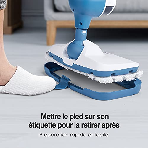 KotiCidsin Mopa a vapor, Elimina 99,9% de Virus y Bacterias, 1300w, 300ml, Calentamiento en 25s, Cable 6 Metros, Adecuado para Alfombra, Madera, Laminado, Limpieza ECO sin ​Químicos ni Abrasivos