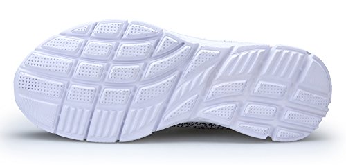 KOUDYEN Zapatillas Deportivas de Mujer Hombre Running Zapatos para Correr Gimnasio Calzado Unisex,XZ746-W-blackwhite-EU37