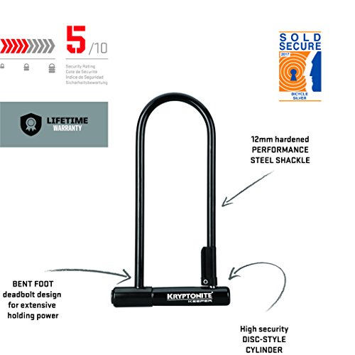 Kryptonite Original Keeper LS. W/Bracket (VDS Only) Locks, Unisex, 12.7 x 29.2 cm