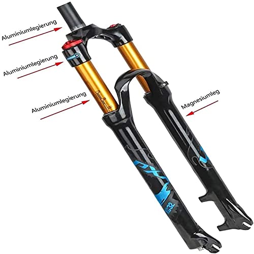 ksamwjf Horquilla de suspensión neumática MTB, Horquilla de suspensión para Bicicleta, Horquilla Delantera de Ciclismo, Horquilla rígida para Bicicleta, Bicicleta de montaña para Ciclismo, Suspensió