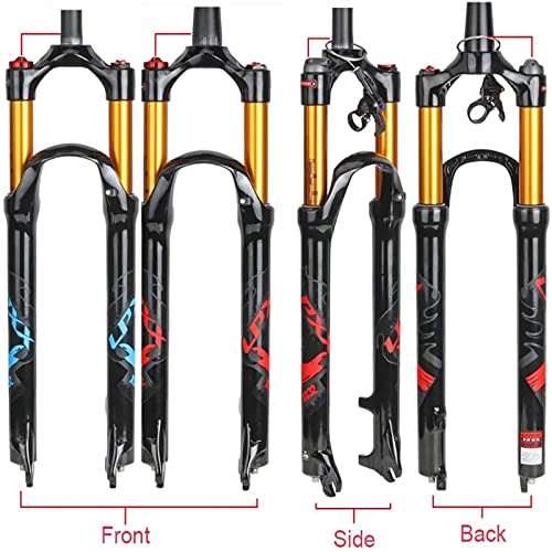 ksamwjf Horquilla de suspensión neumática MTB, Horquilla de suspensión para Bicicleta, Horquilla Delantera de Ciclismo, Horquilla rígida para Bicicleta, Bicicleta de montaña para Ciclismo, Suspensió