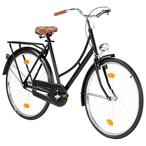 Kshzmoto Bicicleta Holandesa Bicicleta de Ciudad para Mujeres Bicicleta de niñas para niñas, niños, Hombres y Mujeres 28 Pulgadas Rueda 57 cm Marco Mujeres