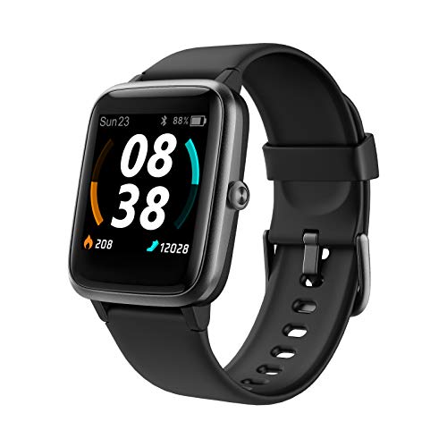 KUNGIX Smartwatch, Reloj Inteligente Impermeable Táctil Completa 5ATM con Podómetro Caloría GPS, Pulsera de Actividad Inteligente con Monitor de Sueño Pulsómetro, para Hombre Mujer niños