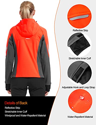 KUTOOK Chaqueta Softshell Mujer Invierno Forro Polar Ropa Cortavientos Impermeable con Capucha Puños Ajustables para SenderismoTrekking Montaña Escalada Esquí(S)