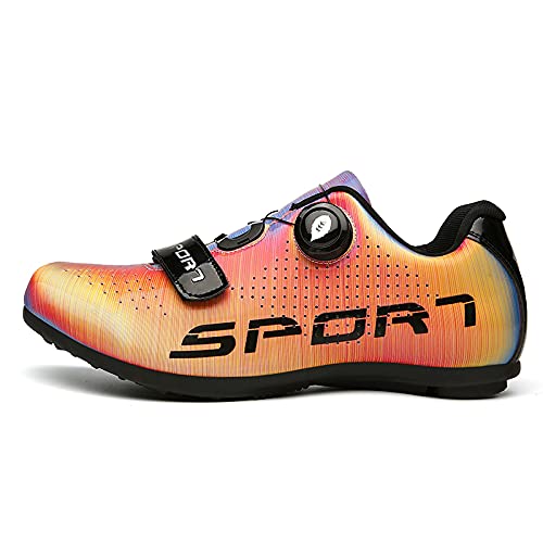 KUXUAN Zapatillas de Ciclismo Hombre Mujer -2021 Nuevas Zapatillas Deportivas Casuales Bicicleta de Montaña Zapatillas de Bicicleta de Carretera,E-8UK=(260mm)=42EU