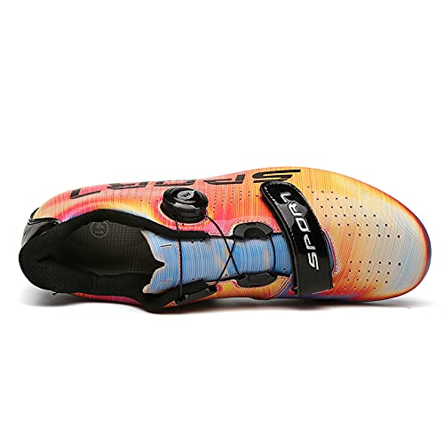 KUXUAN Zapatillas de Ciclismo Hombre Mujer -2021 Nuevas Zapatillas Deportivas Casuales Bicicleta de Montaña Zapatillas de Bicicleta de Carretera,E-8UK=(260mm)=42EU