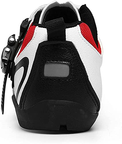 KUXUAN Zapatillas de Ciclismo Hombre Mujer Zapatillas de Ciclismo de Carretera sin candados Zapatillas de Ciclismo de montaña Ligeras y Transpirables,White-41EU