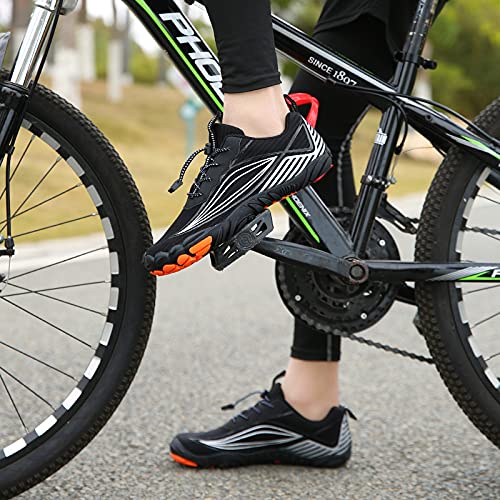 KUXUAN Zapatos de Ciclismo-2021 Nuevos Zapatos de Red de Cinco Dedos para Exteriores, Versión Deportiva de Senderismo, Zapatos de Senderismo,Black-41