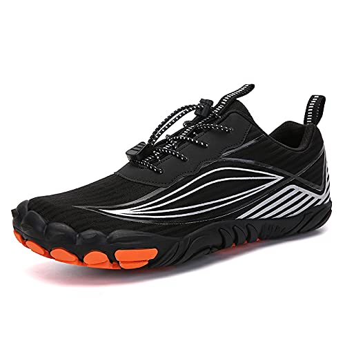 KUXUAN Zapatos de Ciclismo-2021 Nuevos Zapatos de Red de Cinco Dedos para Exteriores, Versión Deportiva de Senderismo, Zapatos de Senderismo,Black-41